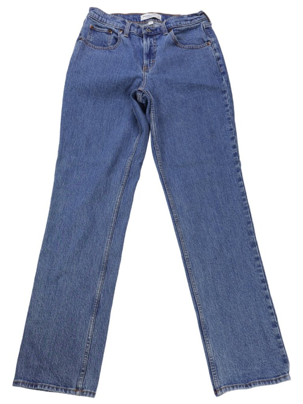 Abercrombie Curve Love '90s Straight Mid Rise Jeans 27 Long Medium Wash